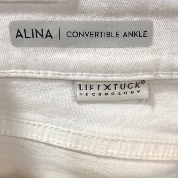 NYDJ Alina Convertible Ankle Jean, White - Picture 4 of 8